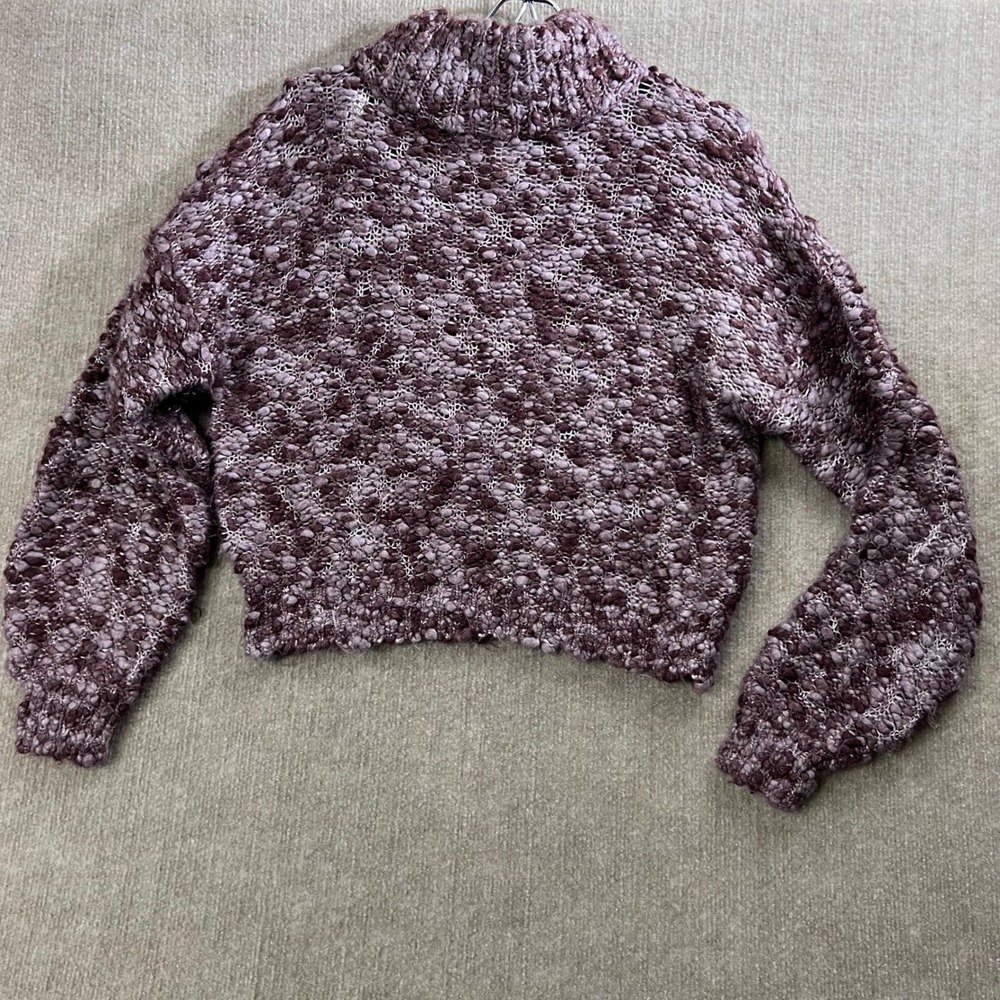 Y2K Hollister California‎ Womens Medium Turtleneck Sweater Purple Knit Pullover